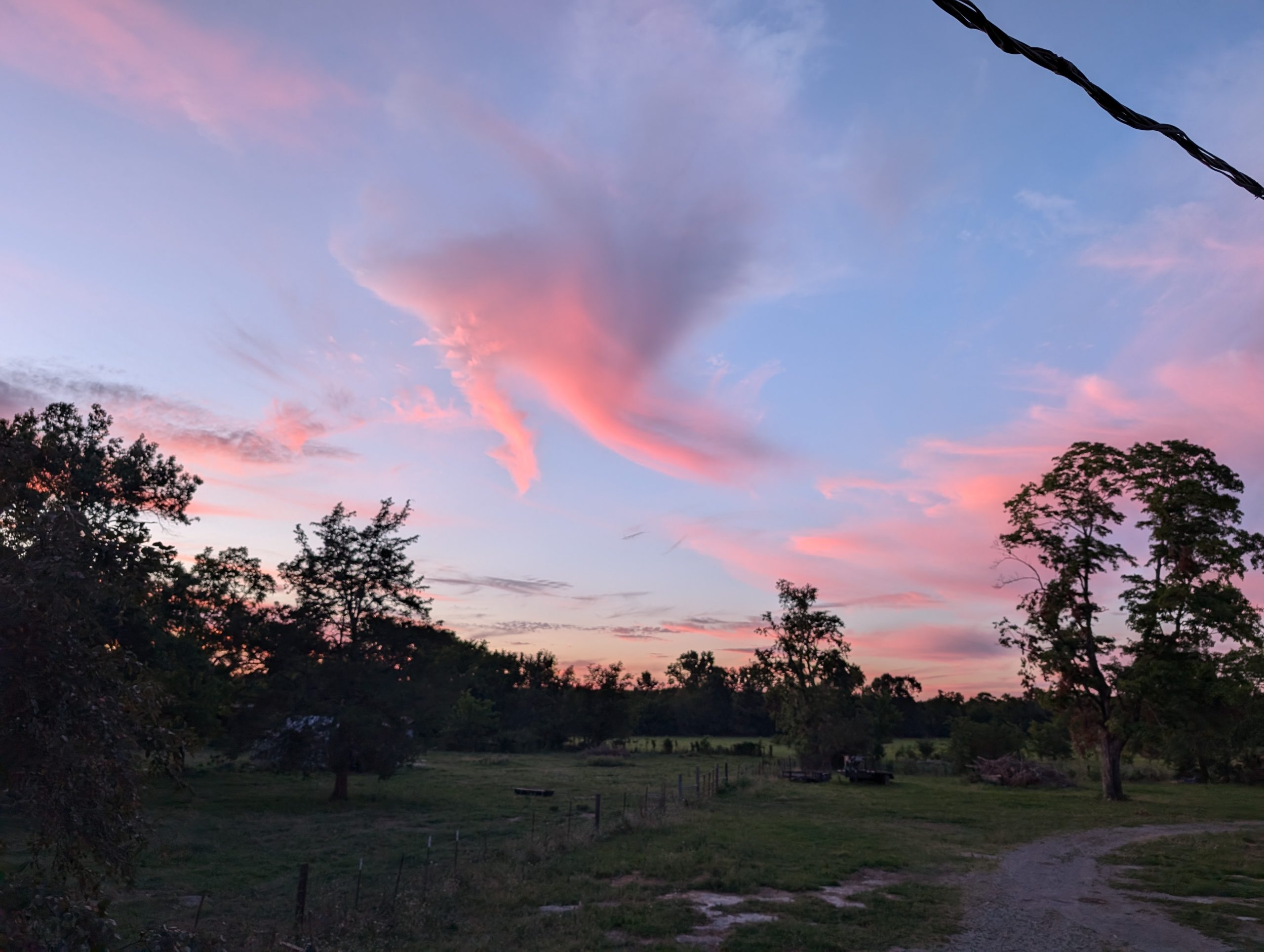 Sunset over the Holden Farm